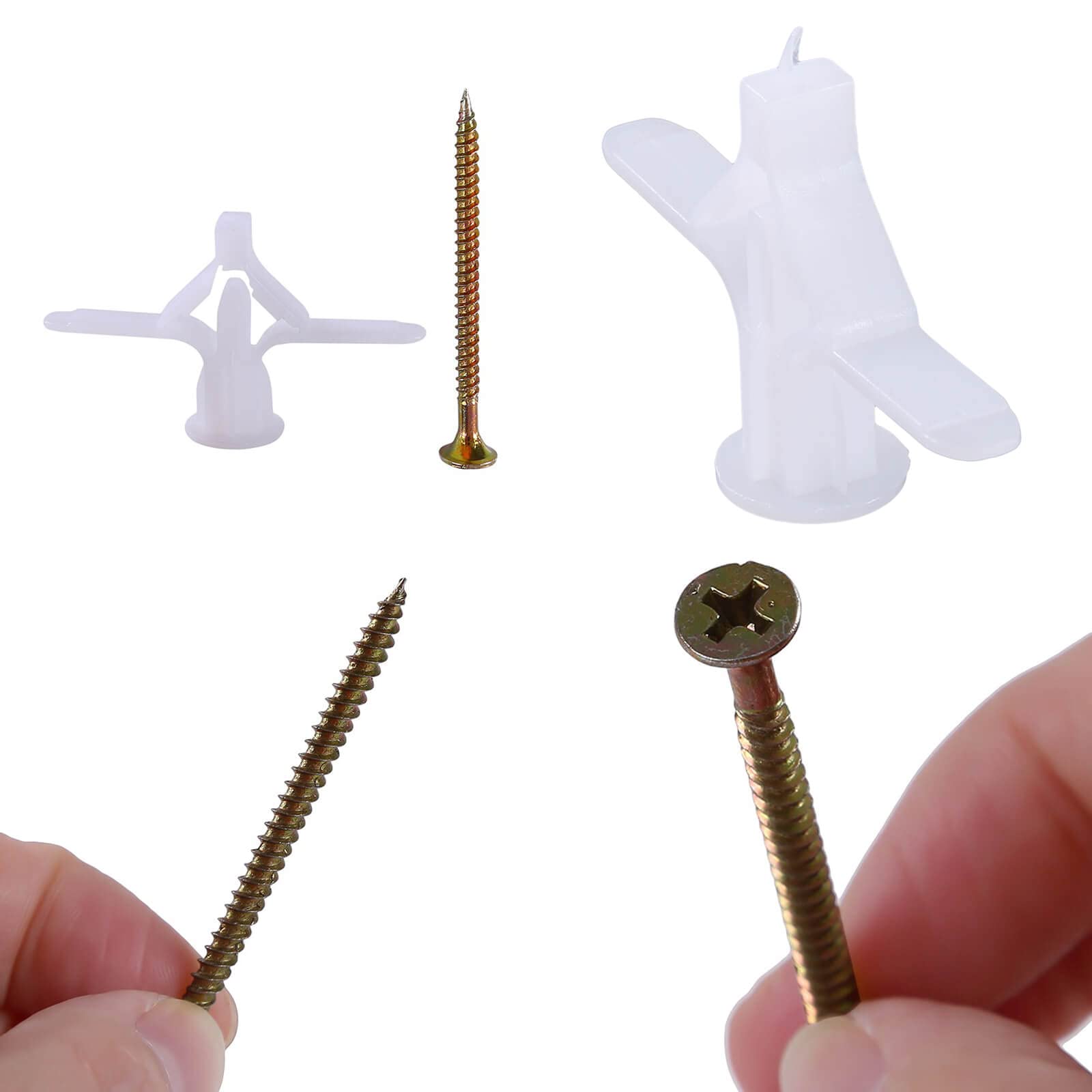 Amazon.co.jp: ボードアンカー ビスセット 石膏ボード用壁プラグ 50pcs